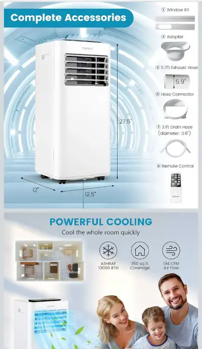Costway 6000 BTU Portable Air Conditioner, View more