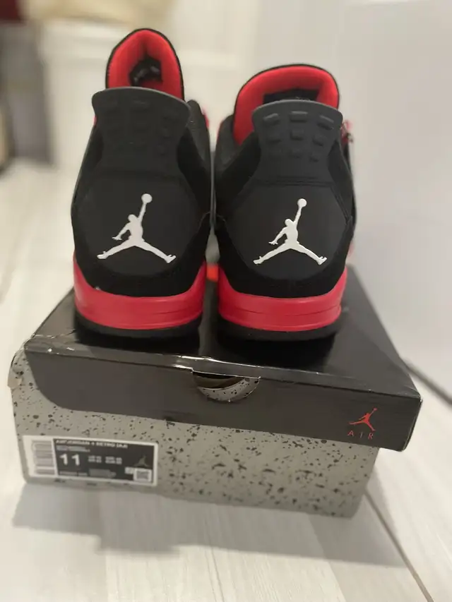 Jordan 4 Red Thunder in Men's Shoes in Calgary - Image 5