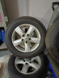 Nissan tire and rim set