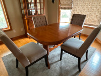 Table, chairs, buffet and hutch