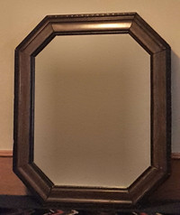 Vintage mirror ... heavy... solid wood..