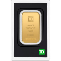 TD gold bar .9999 lingot en or 1 oz