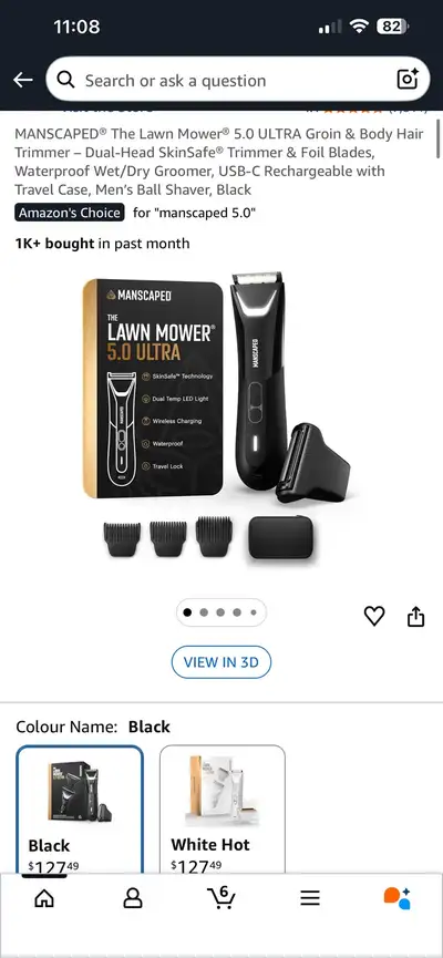 Keep yourself well-groomed with the Manscaped 5.0 Ultra, featuring SkinSafe technology, a dual-head...