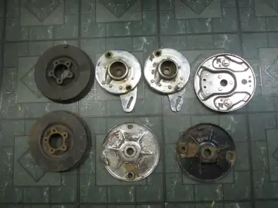 Variety of original backing plates springer for mechanical drum brakes and for rigid frame rear brak...