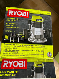 Ryobi 1 1/2 HP Router Kit- used once!
