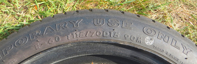 TOYO DUMMY SPARE TIRE - E- 60 T115/70 D15 90M in Tires & Rims in Saskatoon - Image 3