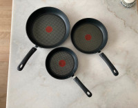 T-Fal total non-stick frying pans (like new) 3 available
