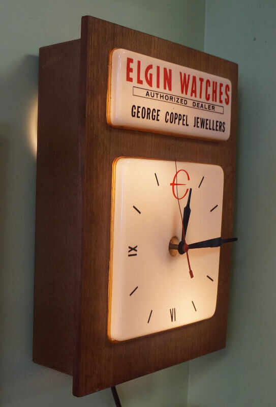 Jewelers Elgin Watch Advertising Clock in Arts & Collectibles in Owen Sound - Image 3