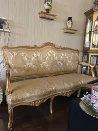 Gold leaf sofa