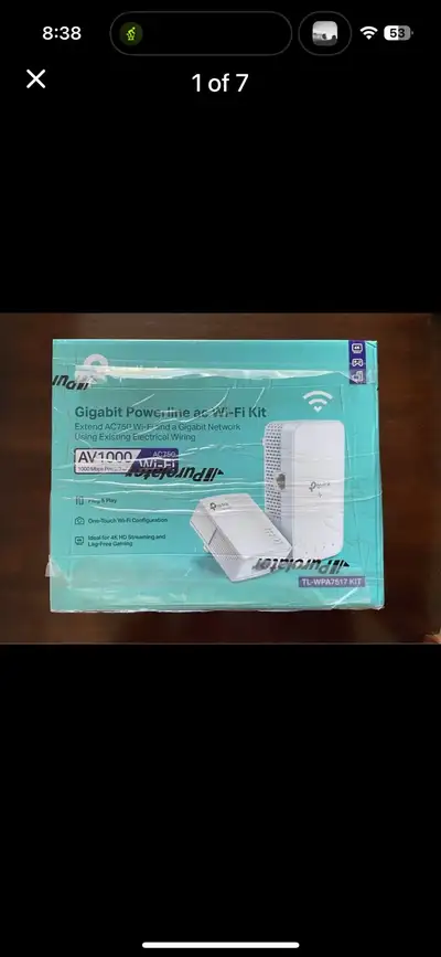 Gigabit Powerline ac Wi-Fi Kit - Like new, View more