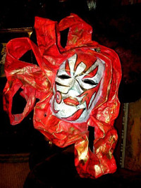 SUPERB WHIMSICAL carnival Venice mask MARDI GRAS paper mache