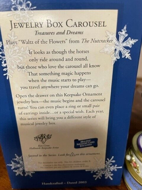 Hallmark Keepsake Ornament Jewelry Box Carousel Musical in Arts & Collectibles in Oshawa / Durham Region - Image 2