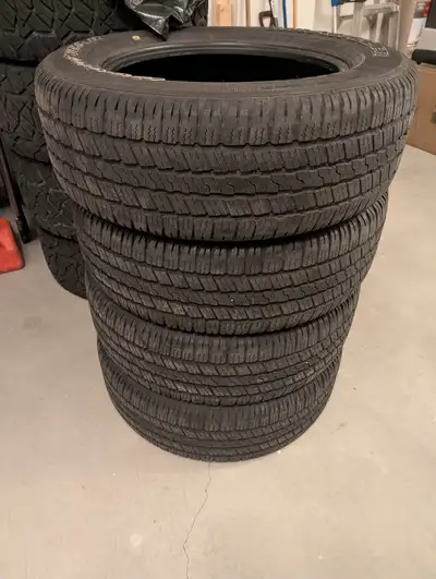 For Sale: A complete set of 4 Goodyear Wrangler tires. Size: P275/60R20 Brand: Goodyear Model: Wrang...