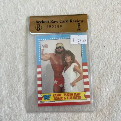 WWF Wrestling Randy Savage Miss Elizabeth Card 1987 $60, View more
