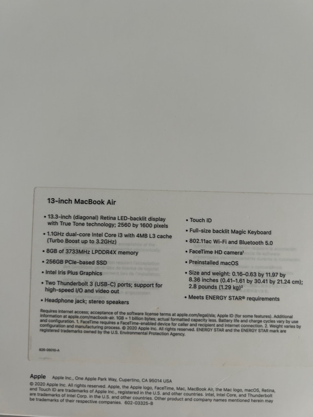 MacBook Air 2020 13" dans Portables  à Laurentides - Image 4