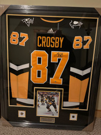 Crosby framed autograph jersey 