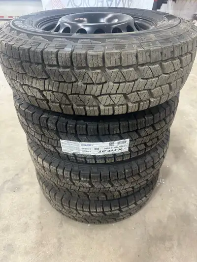 Brand New 225/75R16 Laurfenn X FIT AT tires with steel rims for sale. $750 OBO Bought for Dodge ProM...