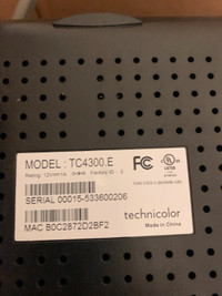 30Mbps Cable Modem-Technicor-TC4300E