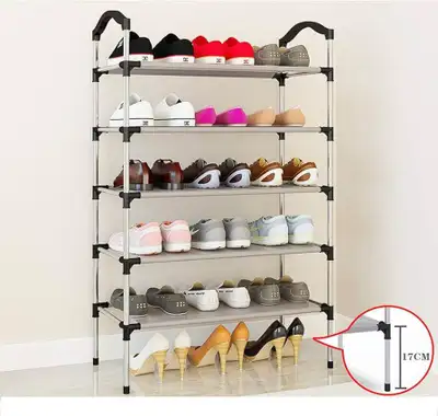Shoe Rack, 5 Tier Shoe Rack Standing Storage Organizer，Stainless, View more