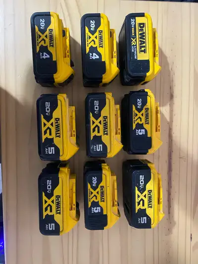 Dewalt 20Volt 5AH Batteries, View more