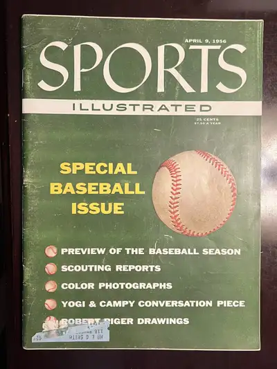 1956 Sports Illustrated Special Baseball Issue (April 9) Vol 4 Number 15 Great shape. No tears or ri...
