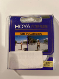 Hoya Cir-polarizing filter 58mm pitch 0.75
