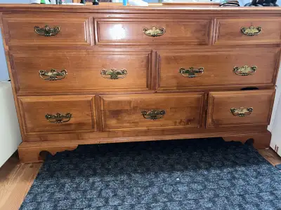 Wood Dresser & Mirror, View more