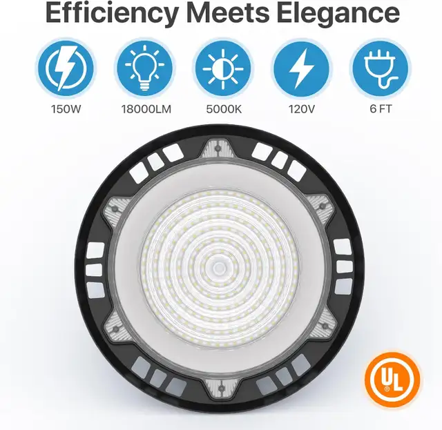 NEW: 150W High Bay LED Shop Lights 120LM/W 18000LM63234629367169121