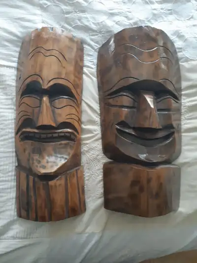 5 days left: 2 masques sud-américains! Mettable sur mur! SHIPS!, View more