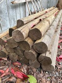 8’ (4”x 3 1/2”) Pressure Treated  Ties