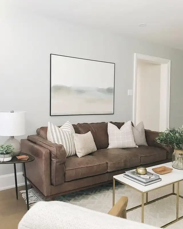 Brand New! Structube "Rowan" Chocolate Leather Sofa (Blind Bay) in Couches & Futons in Kamloops - Image 6