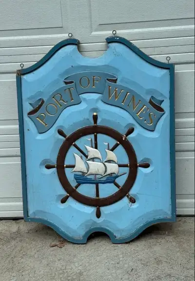 “Halifax, Wooden Sign, Hand Carved, 2 x Sided, Gold Trimmed” , View more