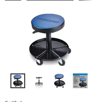 Je vends mon tabouret pneumatique Certified, un outil essentiel pour tout atelier ou garage. Ce modè...