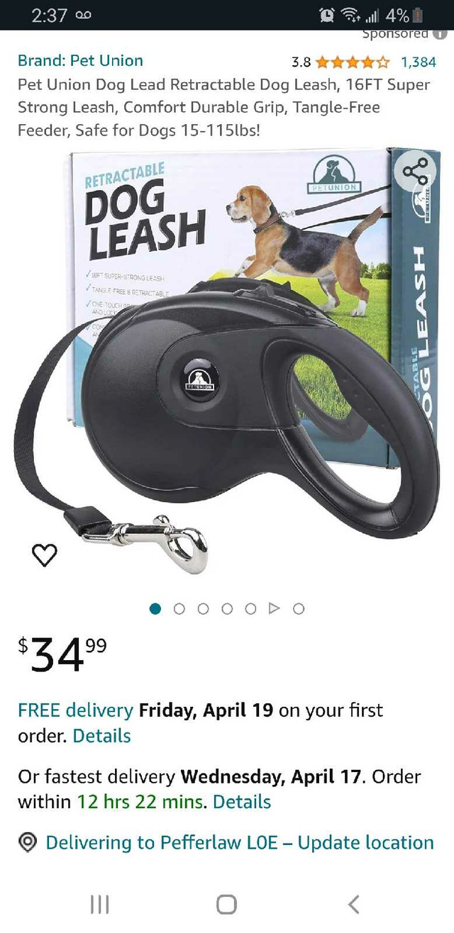 Dog Leash Retractable NEW in Other in Kawartha Lakes - Image 4
