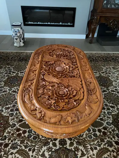 Hand-Carved Indonesian Coffee Table – Unique & Elegant, View more