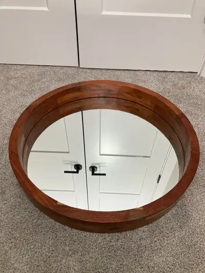 Round Wood Mirror, View more