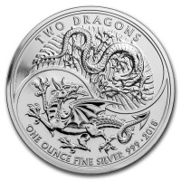 Pièce en argent two dragons/silver bullion 2018 1 oz royal mint