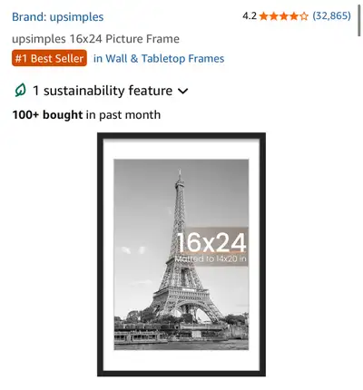 upsimples 16x24 Picture Frame, View more
