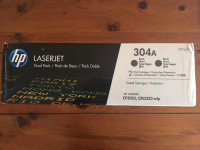 Dual pack hp laserjet 304A black print cartridges