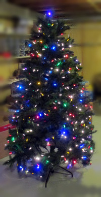 3-piece Noma Brand Lighted Artificial Pine Christmas Tree