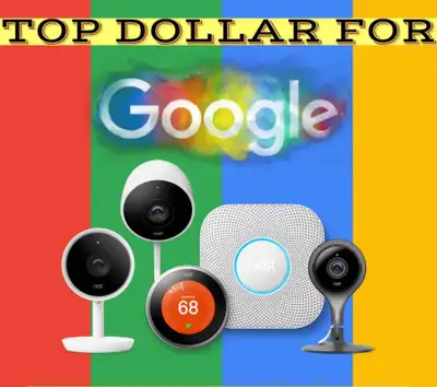 CASH TODAY GOOGLE NEST CAMERA, NEST THERMOSTAT, NEST MINI, View more