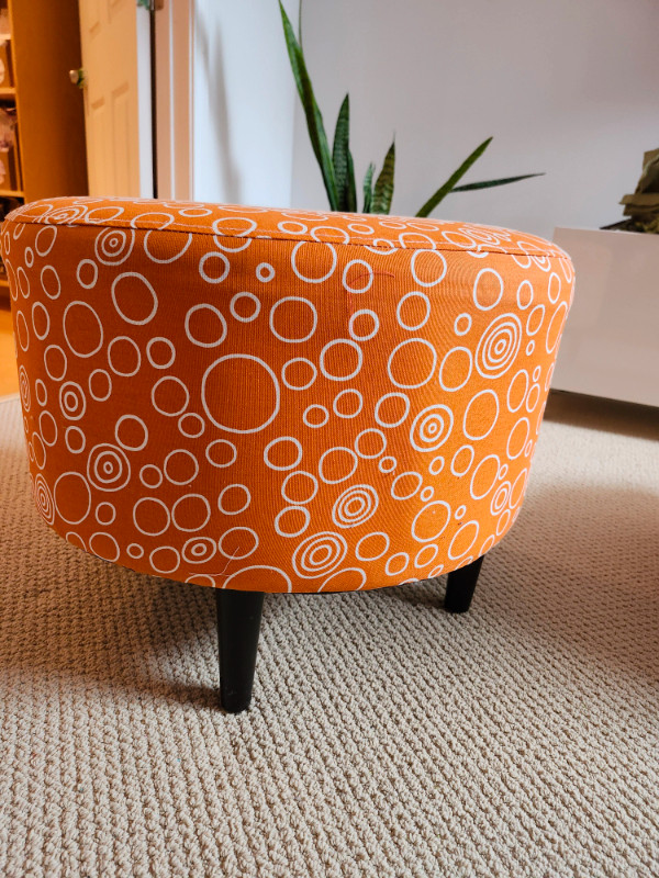 Playful Round Fabric Ottoman in Other in Ottawa - Image 2