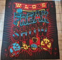 BOLD Tidy Freak Show Punk Circus-Style Waterproof Shower Curtain