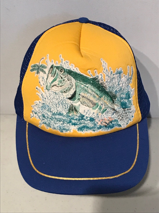 Vintage 1980s Big Mouth Bass Fish SnapBack Cap Fishing Hat in Fishing, Camping & Outdoors in Ottawa