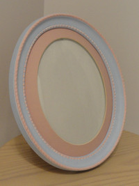 OVAL BABY PICTURE FRAME - BLUE / PINK
