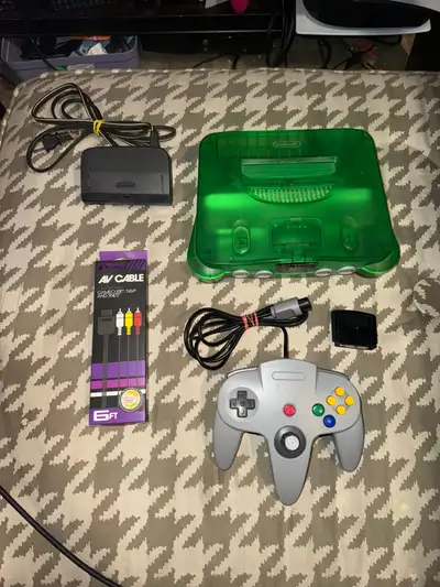 jungle green Nintendo 64 bundle!, View more