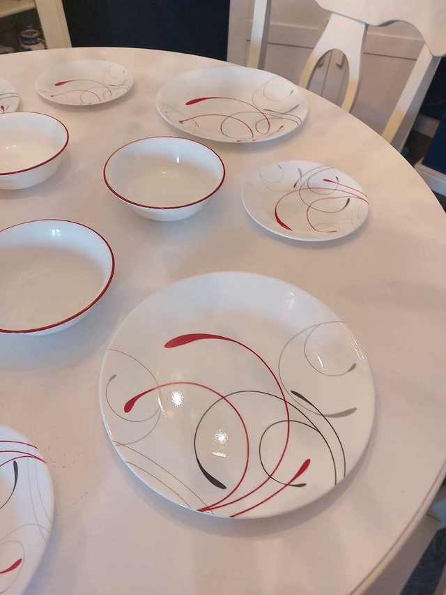 12 piece corelle dishes  in Kitchen & Dining Wares in Calgary - Image 4
