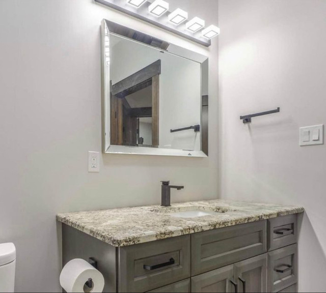 NEW Bouclair Bevelled Accent Bathroom Mirror in Home Décor & Accents in St. Albert - Image 2