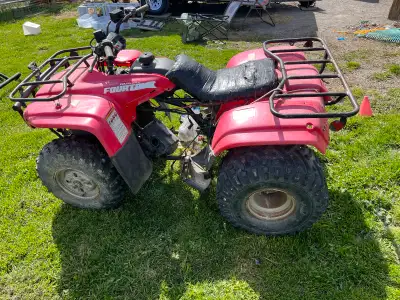 For parts. Have ownership. Tires have lots of tread fronts are cracked . No brakes on it. Crank bear...