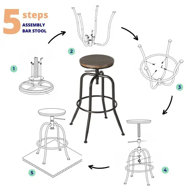 New set of 4 Bar Stools in Multi-item in City of Toronto - Image 3